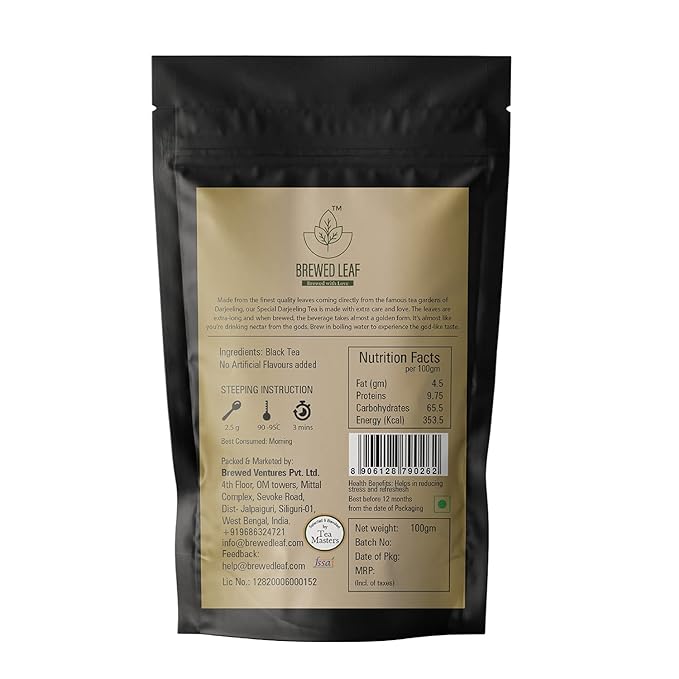 Brewed Leaf Darjeeling Special Tea - 100 gms